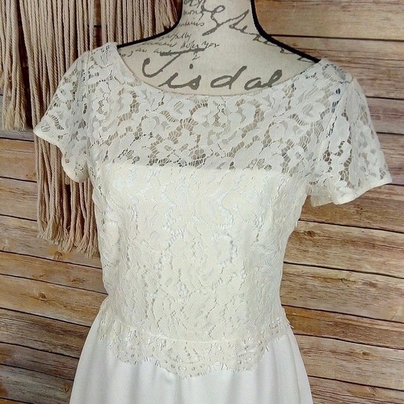 Revolve | Bailey 44 ‘Starry Sky’ White Lace Illusion Faux Leather Mini Dress - Picture 3 of 8